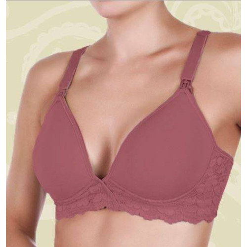 <p
align='center'>Sutiã Moldado de Amamentação com Bojo e Renda, Goiaba, 146111</p>